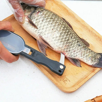 Πολυλειτουργική βούρτσα για δέρμα ψαριού Γρήγορη αφαίρεση λέπι ψαριού Εργαλείο ξύστρα πλάνης Εργαλείο καθαρισμού ψαριών Εργαλεία καθαρισμού Αξεσουάρ μαγειρικής κουζίνας