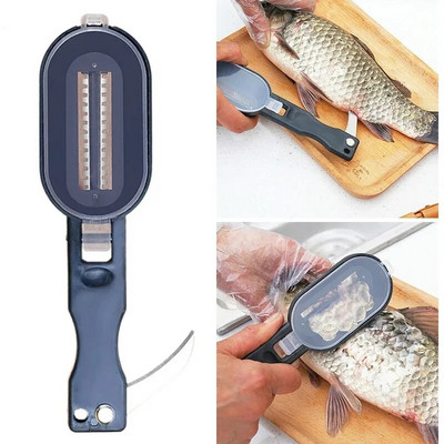 Мултифункционална четка за рибена кожа Бързо премахване на рибени люспи Скрепер за ренде Инструмент за почистване на рибни люспи Инструменти за почистване Кухненски аксесоар за готвене