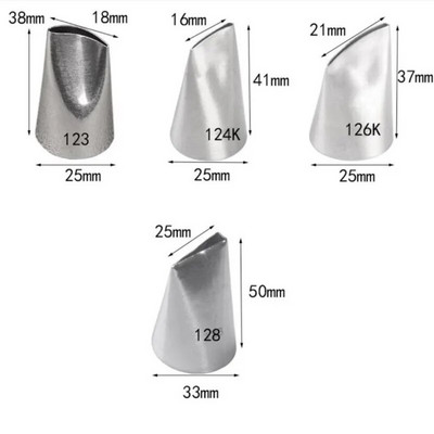 1vnt / 4vnt rožių žiedlapių purkštukai nerūdijančio plieno konditerijos antgalis "fondant" pyrago dekoravimo antgalis konditerijos gaminių glazūra vamzdžių antgaliai