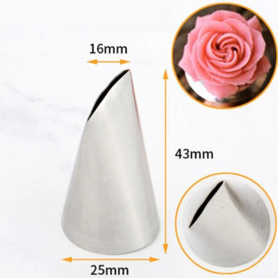 1vnt / 4vnt rožių žiedlapių purkštukai nerūdijančio plieno konditerijos antgalis "fondant" pyrago dekoravimo antgalis konditerijos gaminių glazūra vamzdžių antgaliai