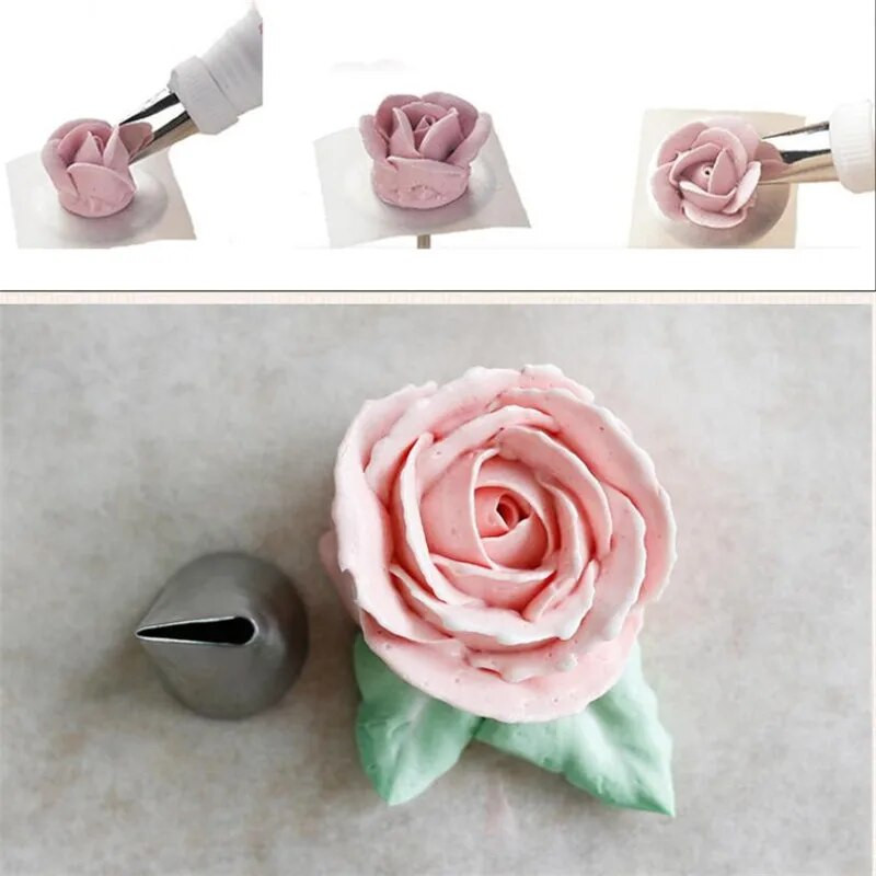 1vnt / 4vnt rožių žiedlapių purkštukai nerūdijančio plieno konditerijos antgalis "fondant" pyrago dekoravimo antgalis konditerijos gaminių glazūra vamzdžių antgaliai