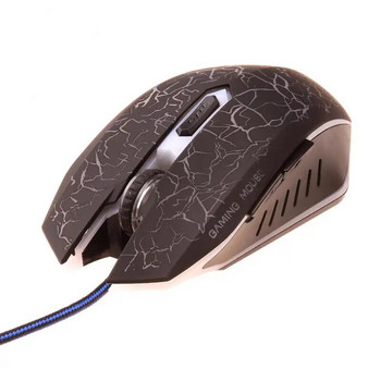 Цветна LED мишка за компютърни игри Професионална ултра прецизна за Dota 2 LOL геймърска мишка Ергономична 2400 DPI USB кабелна мишка