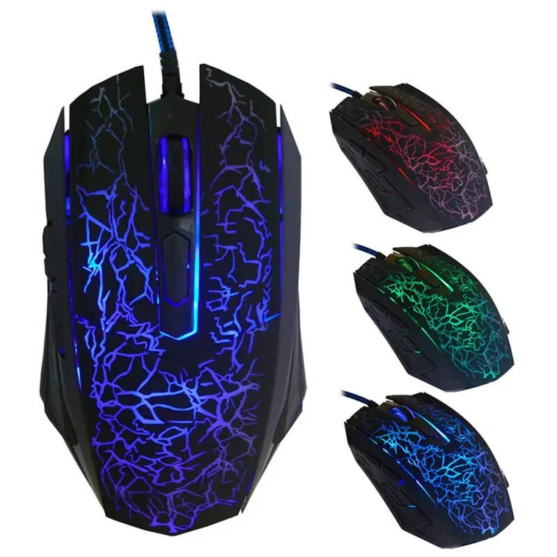 Spalvinga LED kompiuterinė žaidimų pelė Profesionali Itin tiksli Dota 2 LOL Gamer Mouse Ergonomic 2400 DPI USB laidinė pelė