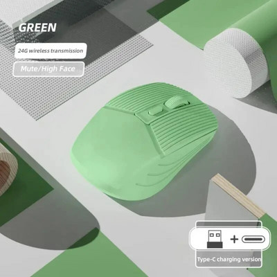 Nauja 2.4G belaidė „Bluetooth“ dviejų režimų pelė C tipo įkraunama pelės nutildymo mygtukas Ergonomiška pelė, tinkama biuro žaidimams