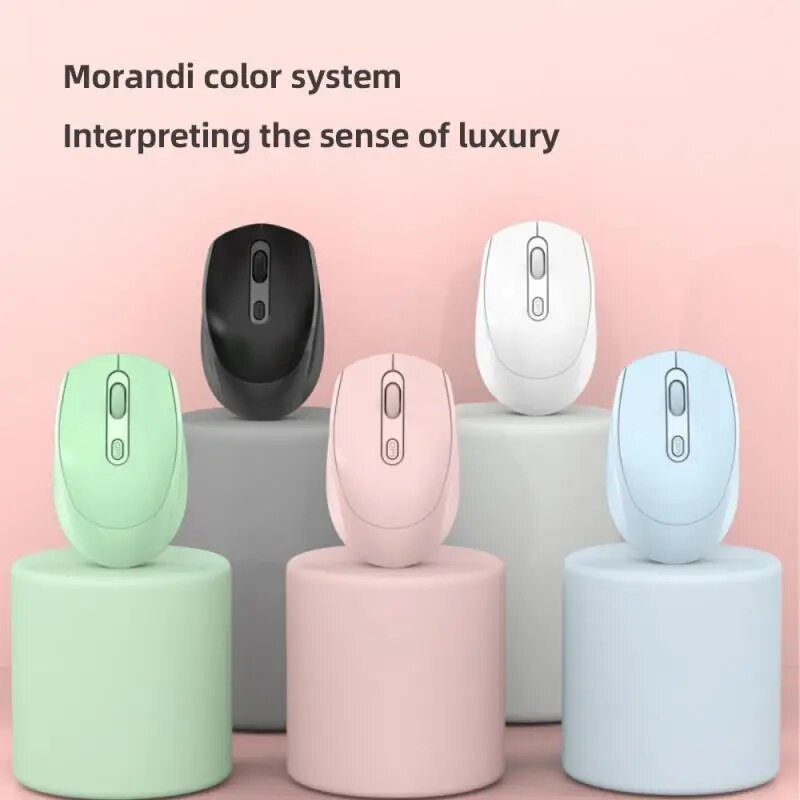2,4 GHz belaidė žaidimų pelė 1600 dpi verslo nešiojamasis kompiuteris stalinis namų biuras Ergonomiškos tylios pelės kompiuteriui su USB imtuvu
