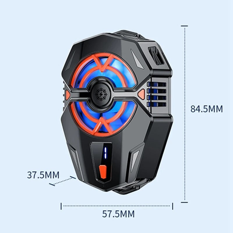 Magnetinis mobiliojo telefono radiatoriaus mobiliojo telefono aušintuvas, telefono aušinimo ventiliatorius su puslaidininkiniu aušinimo lustu, skirtas mobiliesiems žaidimams, patvarus