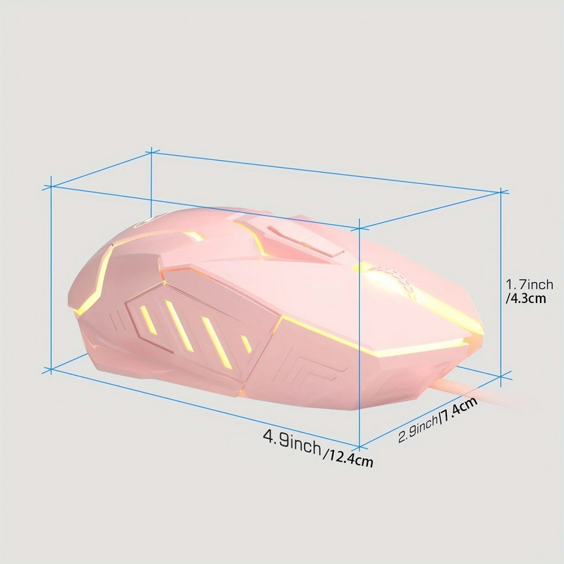 MageGee G10 Gaming Mouse Ενσύρματο, 7 χρώματα Breathing LED Backlit Gaming ποντίκι, 6 ρυθμιζόμενο DPI (έως 3200 DPI), Εργονομικό Optica