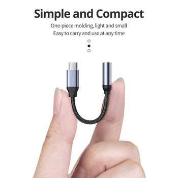 USB тип C към 3,5 мм жак за слушалки, цифров аудио адаптер, конвертор за Sumsang Xiaomi Redmi Poco Pixel LG 3 5 mm аудио Aux кабел