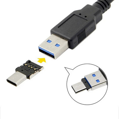 OTG Micro USB Type C адаптер USB-C мъжки към USB 2.0 женски конектор за данни за Macbook Samsung Xiaomi Huawei Android телефон