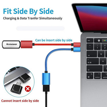 OTG Type C кабелен адаптер USB към Type C Adapter Connector за Xiaomi Samsung S20 Huawei OTG Data Cable Converter за MacBook Pro