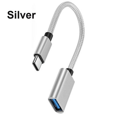 OTG tipo C kabelio adapteris USB prie C tipo adapterio jungtis, skirtas Xiaomi Samsung S20 Huawei OTG duomenų kabelio keitiklis, skirtas MacBook Pro