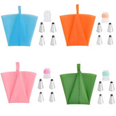 Silikoniniai pyragų dekoravimo įrankiai, vamzdžių maišelis, purkštukų rinkinys, konditerijos pyragas, konditerijos rankovė dekoravimui, įrangos priedai