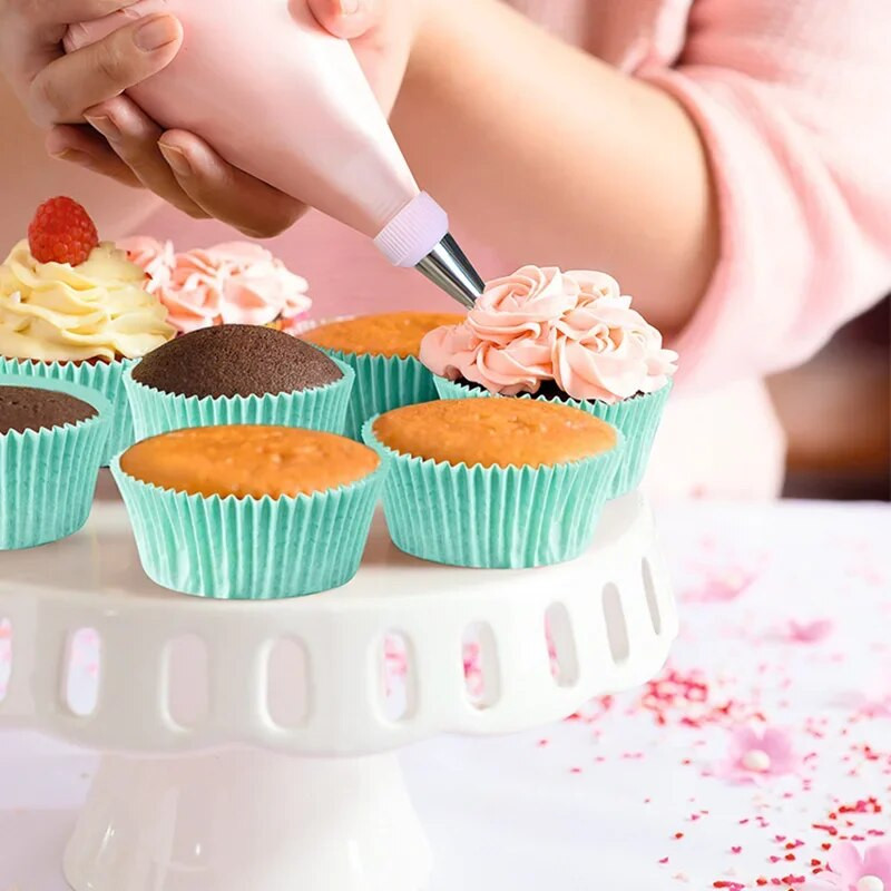 Silikoniniai pyragų dekoravimo įrankiai, vamzdžių maišelis, purkštukų rinkinys, konditerijos pyragas, konditerijos rankovė dekoravimui, įrangos priedai