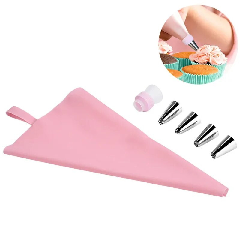 Silikoniniai pyragų dekoravimo įrankiai, vamzdžių maišelis, purkštukų rinkinys, konditerijos pyragas, konditerijos rankovė dekoravimui, įrangos priedai