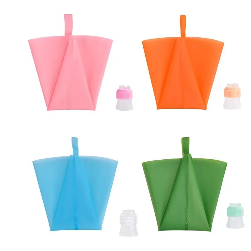 Silikoniniai pyragų dekoravimo įrankiai, vamzdžių maišelis, purkštukų rinkinys, konditerijos pyragas, konditerijos rankovė dekoravimui, įrangos priedai