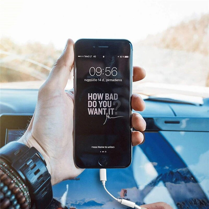 „Lightning“ ausinių adapteris „Lightning To 3 5 mm“ lizdo adapterio jungtis, skirta „iPhone“ 14 13 12 11 Pro Max XS XR X Į 3,5 mm lizdą