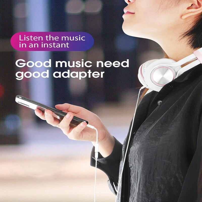 „Lightning“ ausinių adapteris „Lightning To 3 5 mm“ lizdo adapterio jungtis, skirta „iPhone“ 14 13 12 11 Pro Max XS XR X Į 3,5 mm lizdą