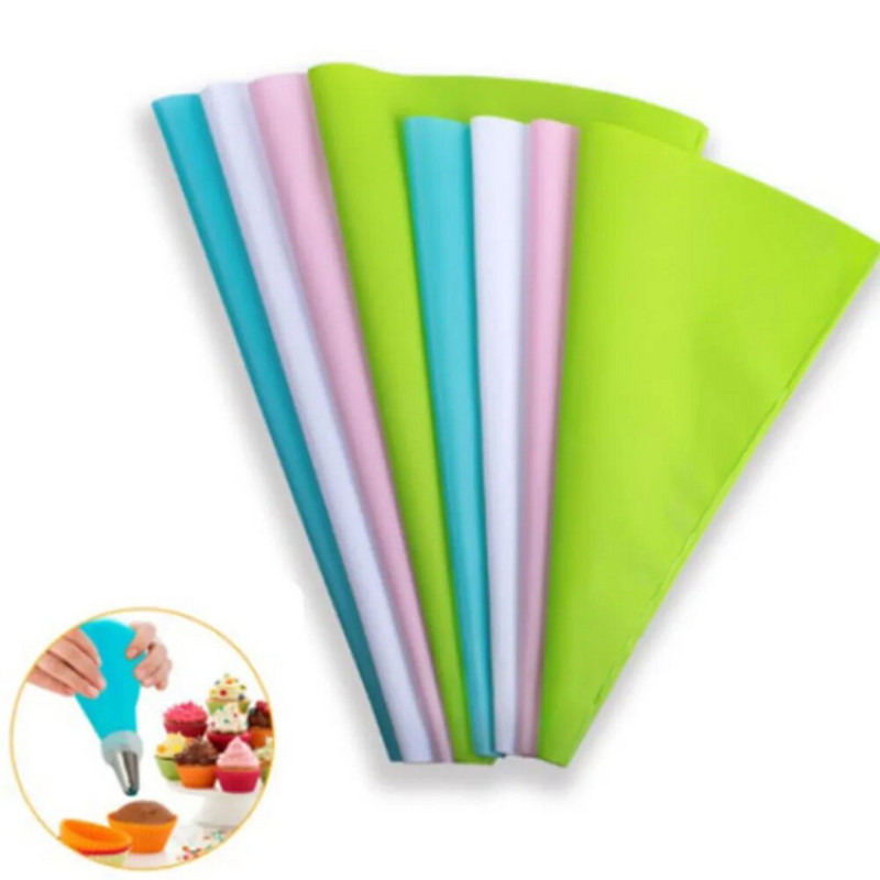 4 dydžių silikoninis glazūras vamzdynas Kremas konditerijos maišelis Daugkartinis „pasidaryk pats“ konditerijos maišelis Tortas Dekoravimas Kepimo įrankiai Virtuvės priedai