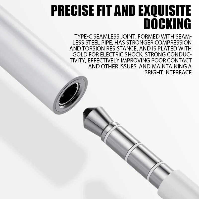 C tipo iki 3,5 mm papildomos adapterio 3 5 lizdo garso laidas, skirtas Huawei Xiaomi Redmi POCO Sumsang LG 3.5MM iki 8Pin Aux adapteris, skirtas iPhone