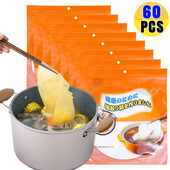 60/12 vnt. Virtuvės vienkartinis aliejus sugeriantis popierinis maisto sriuba Pašalinkite alyvos filtravimo plėvelę, kepimo aliejaus sugeriančią plėvelę virtuvės įtaisą