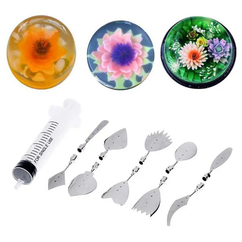 Gėlių nerūdijančio plieno švirkštas fondant pudingo želė torto įrankis torto dekoravimui meno antgalis adatos purkštuko įrankis