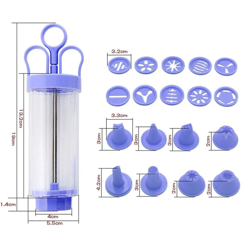 8 vnt. „Pasidaryk pats“ rankinis slapukų presavimo aparatas dekoravimo suspaudimo mašina, skirta „Churros“ prietaiso fritters kepimo įrankiui gaminti