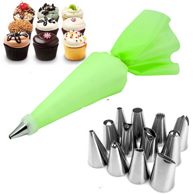 14db Krémfúvókák Péksütemény eszközök Tartozékok cukrászzsákhoz Konyha Pékség Cupcake Desszertek Cukrászda Torta díszítő eszközök