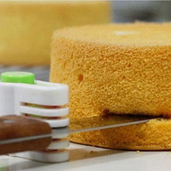 2 ΤΕΜ. Κόφτης ψωμιού 5 στρώσεων Πλαστικό κέικ κοπής ψωμιού 5 στρώσεων Πλαστική βάση για κόφτη ψωμιού κοπής μαχαιριού Κόφτης τοστ Εργαλείο ψησίματος κουζίνας
