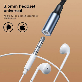 За IOS Адаптер за слушалки за IPhone 13 12 11 X 8 7 Plus 3,5 мм AUX кабел Тип c Адаптер Конектор за слушалки Аудио за iOS 14