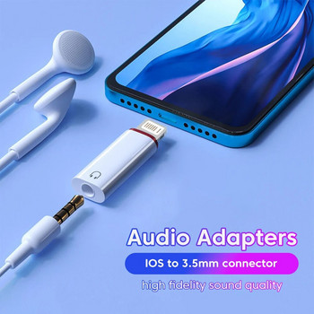 Lightning към 3 5 MM жак AUX адаптер за iPhone 14 13 12Pro адаптер тип C конектор за слушалки аудио сплитер аксесоари за телефон