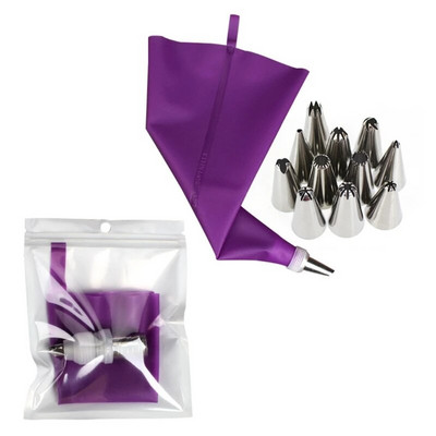 Konditeriniai maišeliai Universalūs tortų dekoravimo įrankiai nerūdijančio plieno vamzdžių rinkinys „pasidaryk pats“ virtuvės įrankis pradedantiesiems ir profesionalams