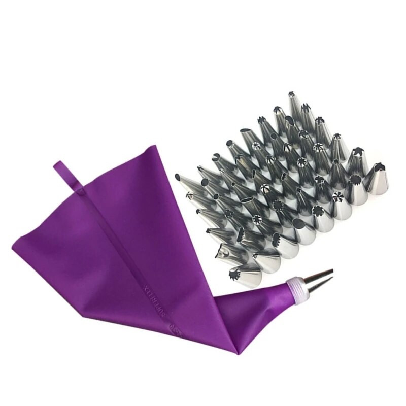 Konditeriniai maišeliai Universalūs tortų dekoravimo įrankiai nerūdijančio plieno vamzdžių rinkinys „pasidaryk pats“ virtuvės įrankis pradedantiesiems ir profesionalams
