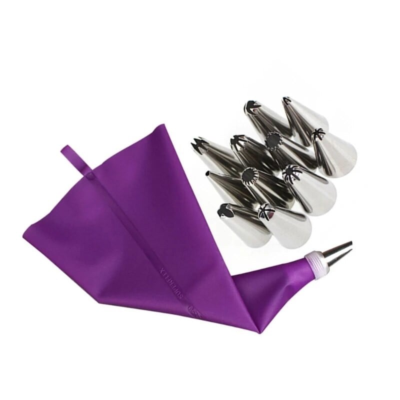 Konditeriniai maišeliai Universalūs tortų dekoravimo įrankiai nerūdijančio plieno vamzdžių rinkinys „pasidaryk pats“ virtuvės įrankis pradedantiesiems ir profesionalams