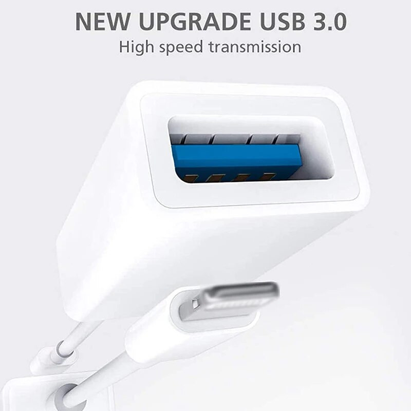 USB 3.0 OTG adapterkábel iPhone 14 13 12 11 Pro Max Xs XR 7 8 Plus kábel átalakító Xiaomi Samsung Huawei kameraadapterhez