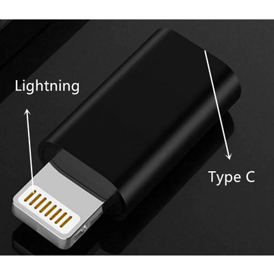 Fém a Lightning-hoz USB-C típusú jack töltőkábel Otg-adapter töltő átalakító iPhone-hoz 14 13 12 Pro Samsung S22 S21 Plus