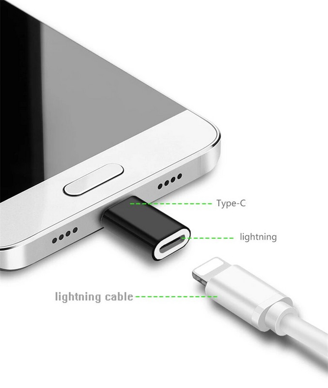 Fém a Lightning-hoz USB-C típusú jack töltőkábel Otg-adapter töltő átalakító iPhone-hoz 14 13 12 Pro Samsung S22 S21 Plus