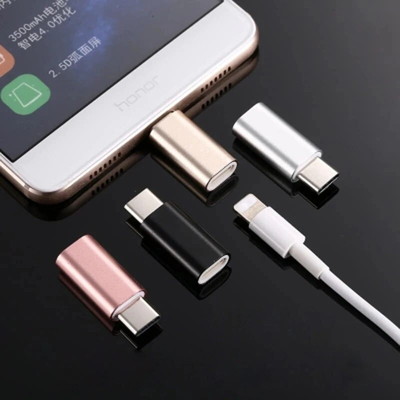 Fém a Lightning-hoz USB-C típusú jack töltőkábel Otg-adapter töltő átalakító iPhone-hoz 14 13 12 Pro Samsung S22 S21 Plus