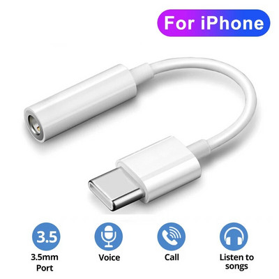 Tip C na 3,5 mm Aux adapter 3 5 Jack Audio kabel za Huawei Xiaomi Redmi POCO Sumsang LG 3,5 MM na 8Pin Aux adapter za iPhone