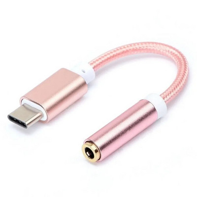 2 viename USB-C tipo C iki 3,5 mm Aux garso įkrovimo kabelio adapterio skirstytuvo ausinių lizdas USB tipo C adapterio laidas, skirtas Xiaomi Huawei