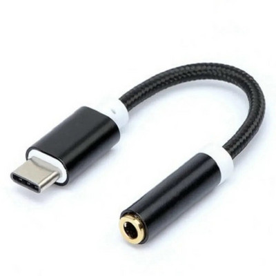 2 viename USB-C tipo C iki 3,5 mm Aux garso įkrovimo kabelio adapterio skirstytuvo ausinių lizdas USB tipo C adapterio laidas, skirtas Xiaomi Huawei