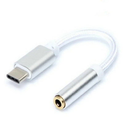 2 viename USB-C tipo C iki 3,5 mm Aux garso įkrovimo kabelio adapterio skirstytuvo ausinių lizdas USB tipo C adapterio laidas, skirtas Xiaomi Huawei