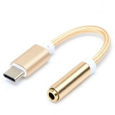 2 viename USB-C tipo C iki 3,5 mm Aux garso įkrovimo kabelio adapterio skirstytuvo ausinių lizdas USB tipo C adapterio laidas, skirtas Xiaomi Huawei