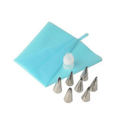 9 vnt. / rinkinys Sijono glazūra vamzdžių antgaliai Tortų dekoravimo įrankiai nerūdijančio plieno kremo purkštukai + silikoninis konditerijos maišelis + konverterio pyrago antgaliai