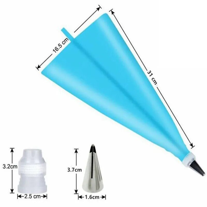 9 vnt. / rinkinys Sijono glazūra vamzdžių antgaliai Tortų dekoravimo įrankiai nerūdijančio plieno kremo purkštukai + silikoninis konditerijos maišelis + konverterio pyrago antgaliai