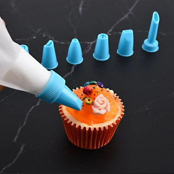 10 бр. Комплект за украса на торта EVA Icing Piping Cream Торбичка за сладкиши Дюзи за многократна употреба на кексчета Кухненски аксесоари