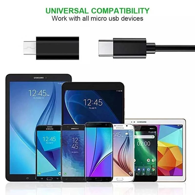 C tipo USB į mikro USB adapterio jungtis C tipo mikro USB įkroviklio adapteris, skirtas Xiaomi POCO Redmi Huawei telefono keitikliui