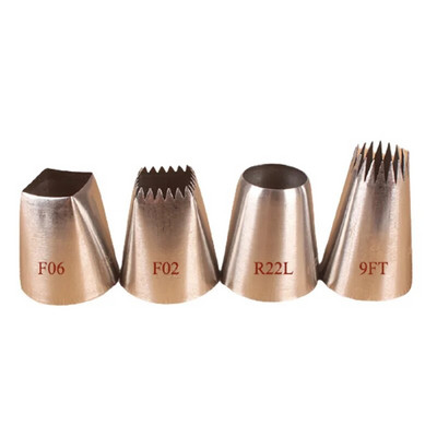 1/2 vnt. virtuvės prietaisų rinkinys 304 nerūdijančio plieno sidabro konditerijos purkštukai.