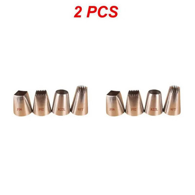 1/2 vnt. virtuvės prietaisų rinkinys 304 nerūdijančio plieno sidabro konditerijos purkštukai.