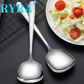 Nerūdijančio plieno didelis šaukštas ilgas kotas didelis šaukštas Namų vakarienės patiekalas Viešasis šaukštas savitarnos serviravimo šaukštas Stalo reikmenys Virtuvės reikmenys