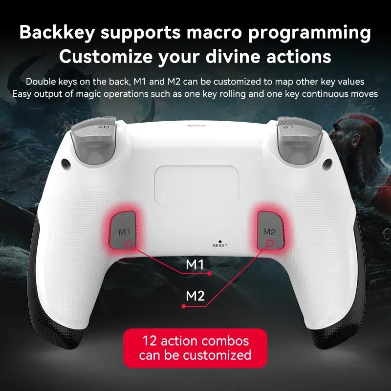 P06 belaidis BT5.0 žaidimų pultelis, skirtas PS4 PS5 Switch Console žaidimų valdiklio vairasvirtė su jutikliniu kilimėliu